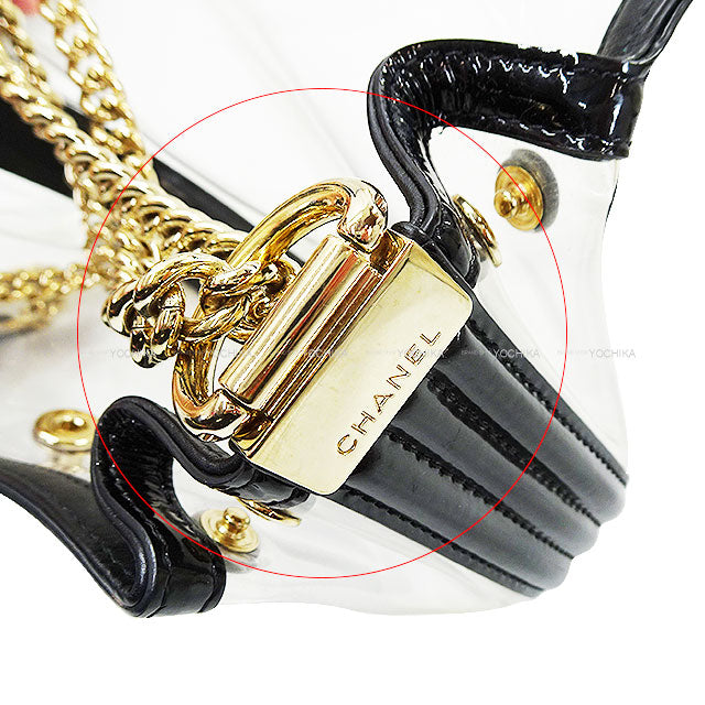 [Pre-loved] CHANEL Shoulder bag Boy Chanel Vinyl Chain COCO Mark Not Specified/Noir (Black) PVC/Patent Leather Gold HW A67557[USED SA][Authentic]