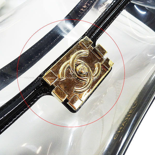 [Pre-loved] CHANEL Shoulder bag Boy Chanel Vinyl Chain COCO Mark Not Specified/Noir (Black) PVC/Patent Leather Gold HW A67557[USED SA][Authentic]