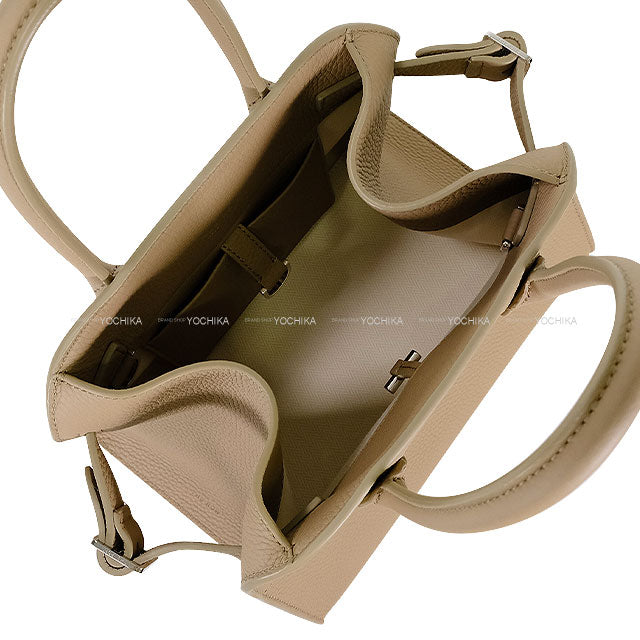 The Row Handbag Margaux 10 Dark Taupe Calfskin Silver HW W1190L133DTPL[EXCELLENT][Authentic]