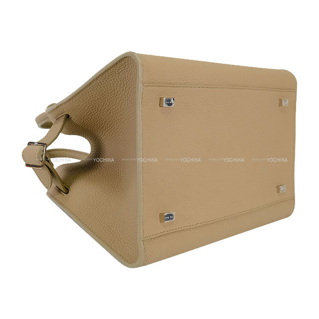 The Row Handbag Margaux 10 Dark Taupe Calfskin Silver HW W1190L133DTPL[EXCELLENT][Authentic]