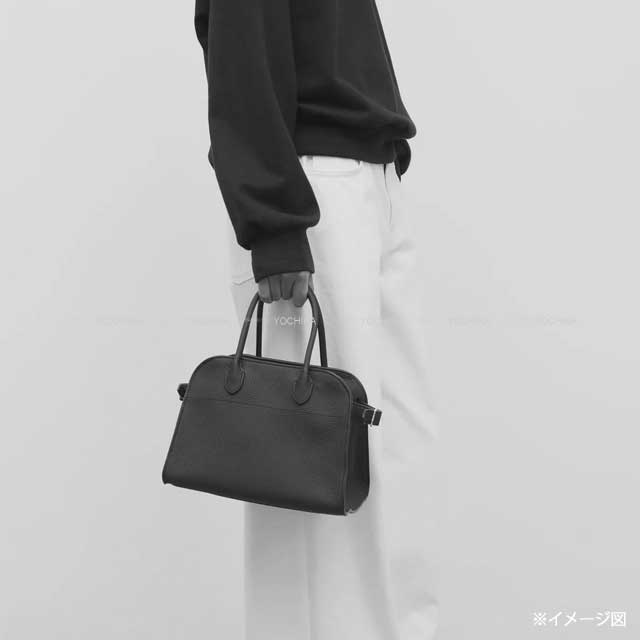 The Row Handbag Margaux 10 Dark Taupe Calfskin Silver HW W1190L133DTPL[EXCELLENT][Authentic]