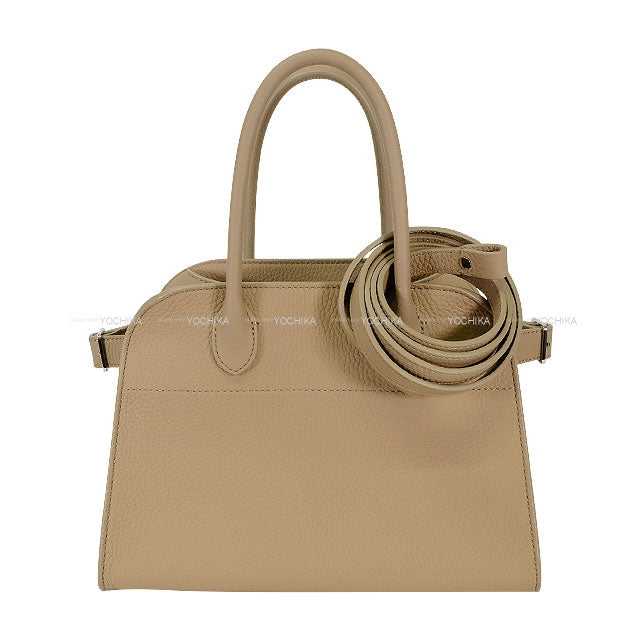 The Row Handbag Margaux 10 Dark Taupe Calfskin Silver HW W1190L133DTPL[EXCELLENT][Authentic]