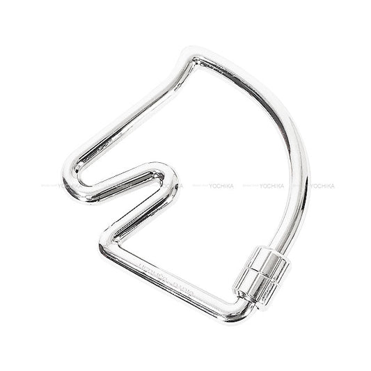 HERMES keyring(key holder) Metal Fer a Cheval Horseshoe Palladium plated Silver HW[EXCELLENT][Authentic]