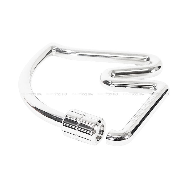 HERMES keyring(key holder) Metal Fer a Cheval Horseshoe Palladium plated Silver HW[EXCELLENT][Authentic]