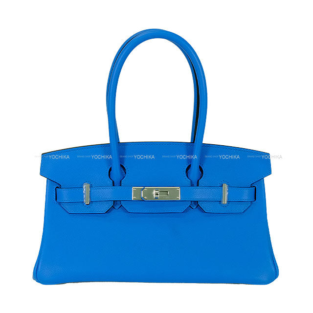 2024AW HERMES Shoulder bag Shoulder Birkin29 New Bleu Hydra Evercolor Silver HW Stamp W[BRAND NEW][Authentic]