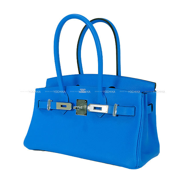 2024AW HERMES Shoulder bag Shoulder Birkin29 New Bleu Hydra Evercolor Silver HW Stamp W[BRAND NEW][Authentic]