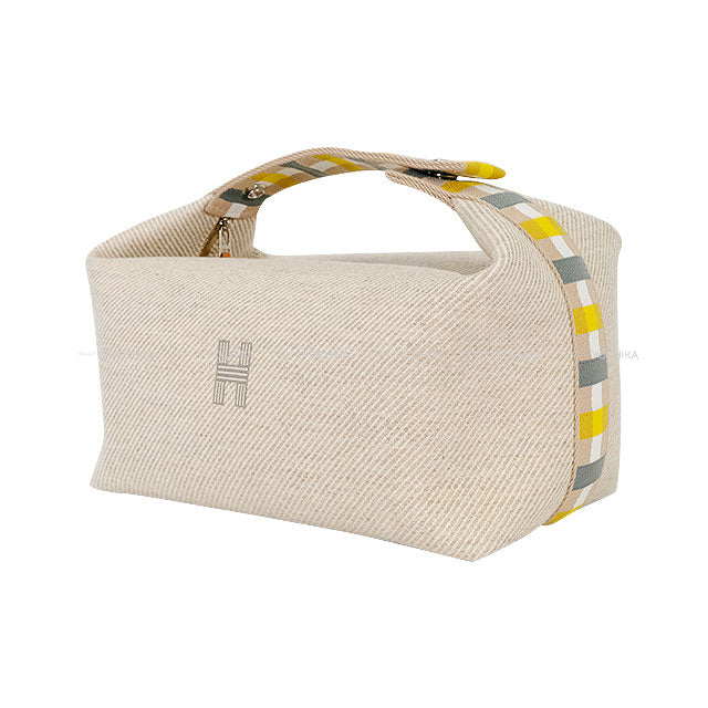 2024AW Color Mania Collection HERMES Pouch Bride a Brac GM Au Carre Seigle Toile H Silver HW[BRAND NEW][Authentic]