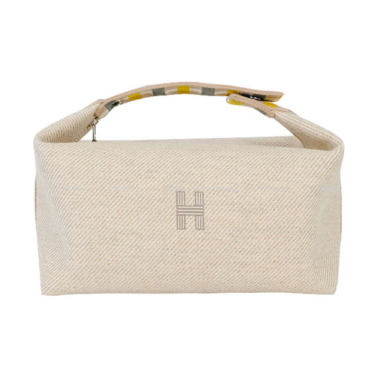 2024AW Color Mania Collection HERMES Pouch Bride a Brac GM Au Carre Seigle Toile H Silver HW[BRAND NEW][Authentic]