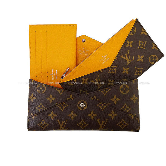 2024AW Color Mania Collection LOUIS VUITTON Clutch bag Bearn Soufflet Kirigami Organizer Card Case Saffron Yellow Monogram Canvas Gold HW M12358[BRAND NEW][Authentic]