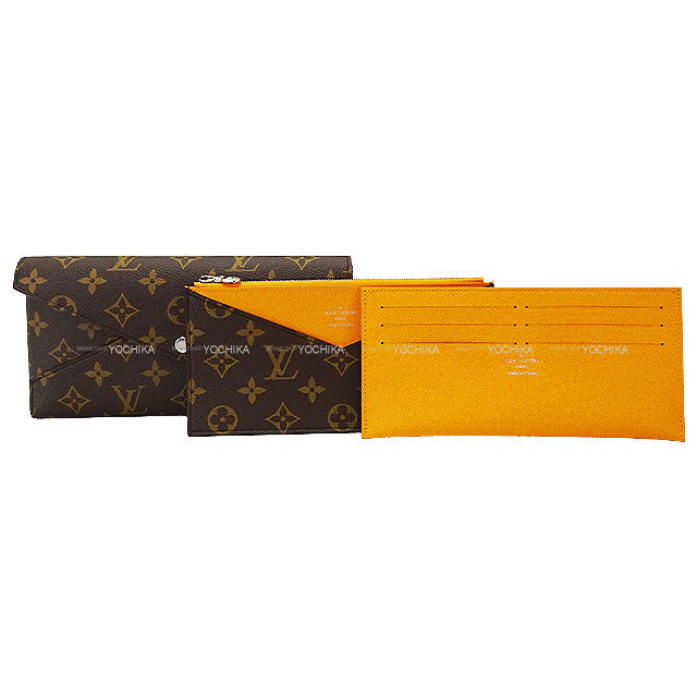 2024AW Color Mania Collection LOUIS VUITTON Clutch bag Bearn Soufflet Kirigami Organizer Card Case Saffron Yellow Monogram Canvas Gold HW M12358[BRAND NEW][Authentic]