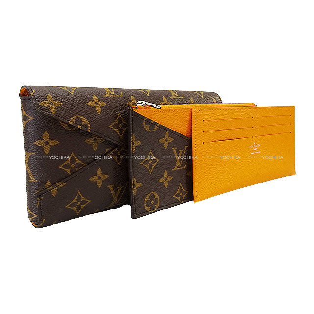 2024AW Color Mania Collection LOUIS VUITTON Clutch bag Bearn Soufflet Kirigami Organizer Card Case Saffron Yellow Monogram Canvas Gold HW M12358[BRAND NEW][Authentic]