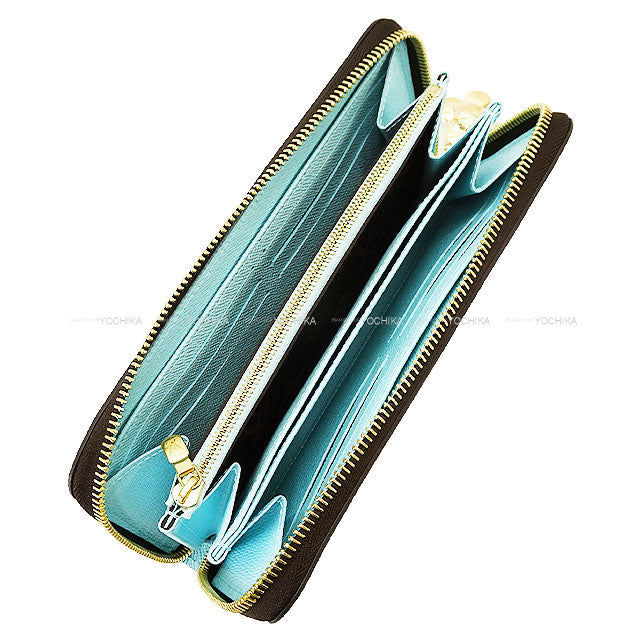 2024 LOUIS VUITTON long wallet Zippy Wallet Vivienne Holiday Brown /Azure Frost Monogram Canvas Gold HW M12223[BRAND NEW][Authentic]