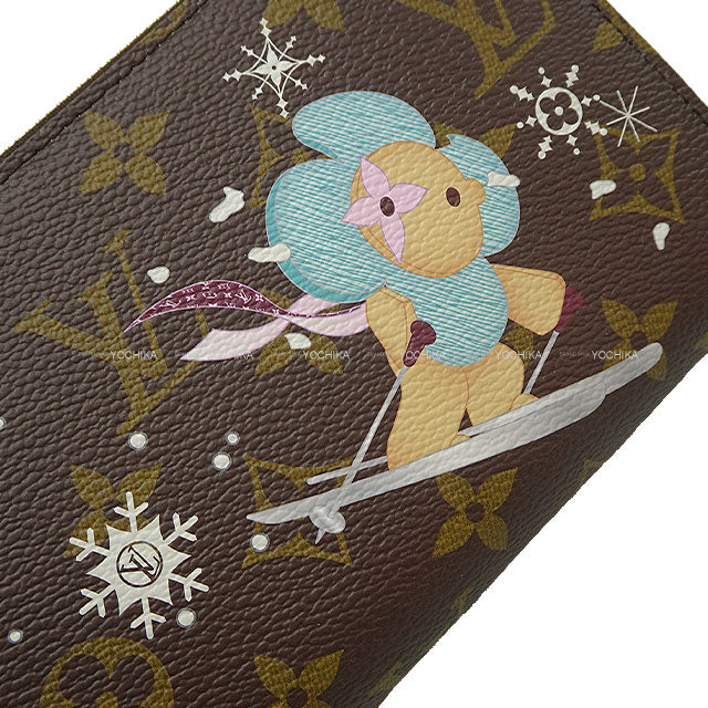 2024 LOUIS VUITTON long wallet Zippy Wallet Vivienne Holiday Brown /Azure Frost Monogram Canvas Gold HW M12223[BRAND NEW][Authentic]