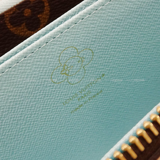 2024 LOUIS VUITTON long wallet Zippy Wallet Vivienne Holiday Brown /Azure Frost Monogram Canvas Gold HW M12223[BRAND NEW][Authentic]
