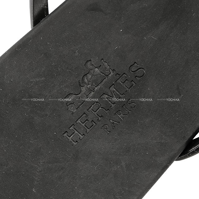 HERMES sandals Sandals island  #40 Noir (Black) Rubber 40[EXCELLENT][Authentic]
