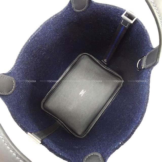 HERMES Handbag Picotin Lock 18 PM Go Team Caban/Bleu Nuit Feutre(Felt)/Veau Swift Silver HW Stamp W[BRAND NEW][Authentic]