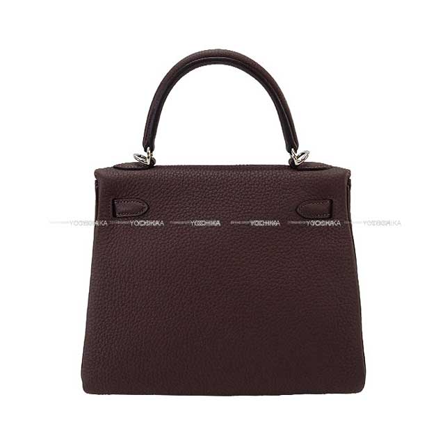 HERMES Shoulder bag Kelly25 Retourne with Bandouliere Ebene/Rose Mexicoe Veau Togo Silver HW Stamp W[BRAND NEW][Authentic]