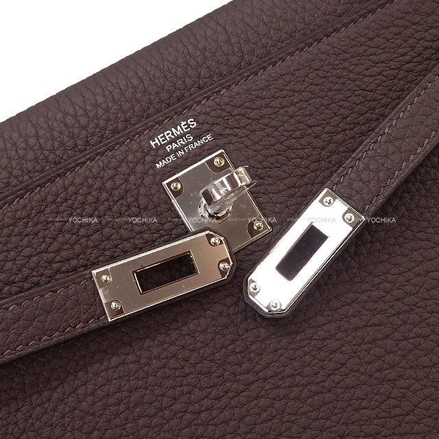HERMES Shoulder bag Kelly25 Retourne with Bandouliere Ebene/Rose Mexicoe Veau Togo Silver HW Stamp W[BRAND NEW][Authentic]