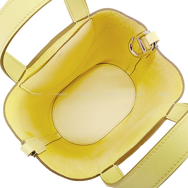 HERMES Handbag In the Loop 18 Jaune Milton Taurillon Clemence/Veau Swift Silver HW Stamp B[EXCELLENT][Authentic]