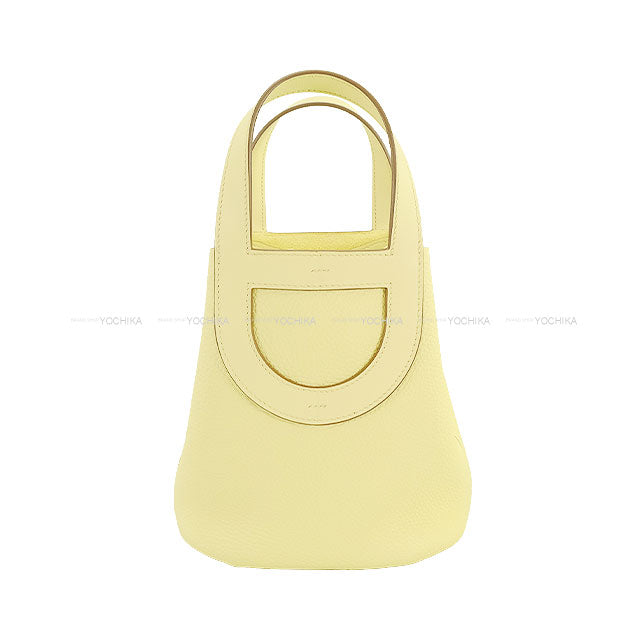 HERMES Handbag In the Loop 18 Jaune Milton Taurillon Clemence/Veau Swift Silver HW Stamp B[EXCELLENT][Authentic]
