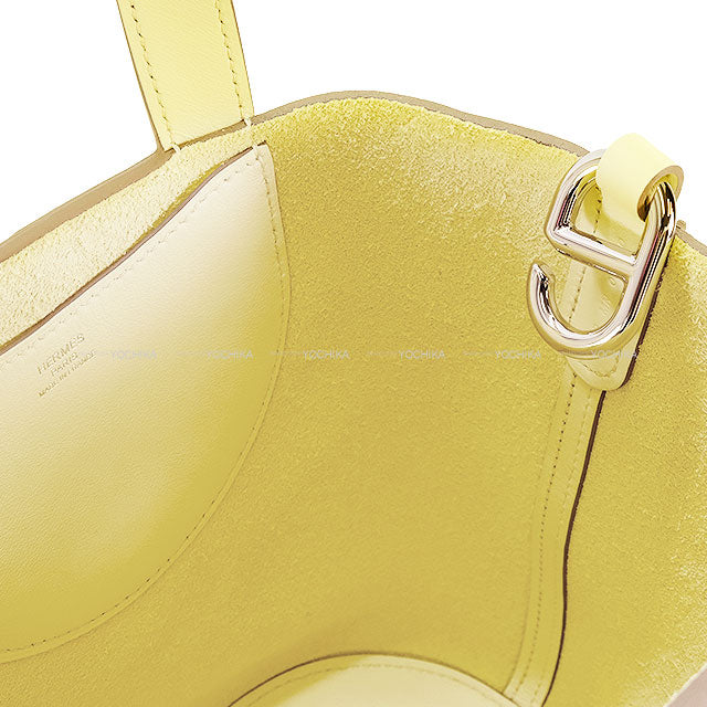 HERMES Handbag In the Loop 18 Jaune Milton Taurillon Clemence/Veau Swift Silver HW Stamp B[EXCELLENT][Authentic]