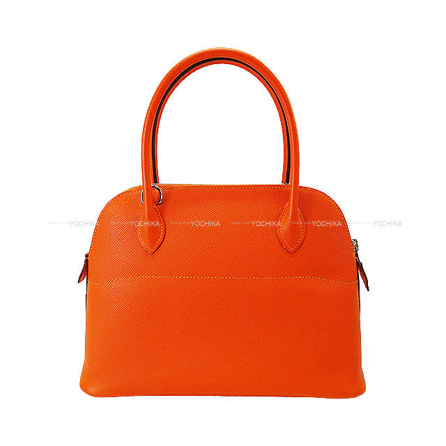 [Pre-loved] HERMES Shoulder bag Bolide27 Feu Orange Veau Epsom Silver HW Stamp X[LIKE NEW][Authentic]