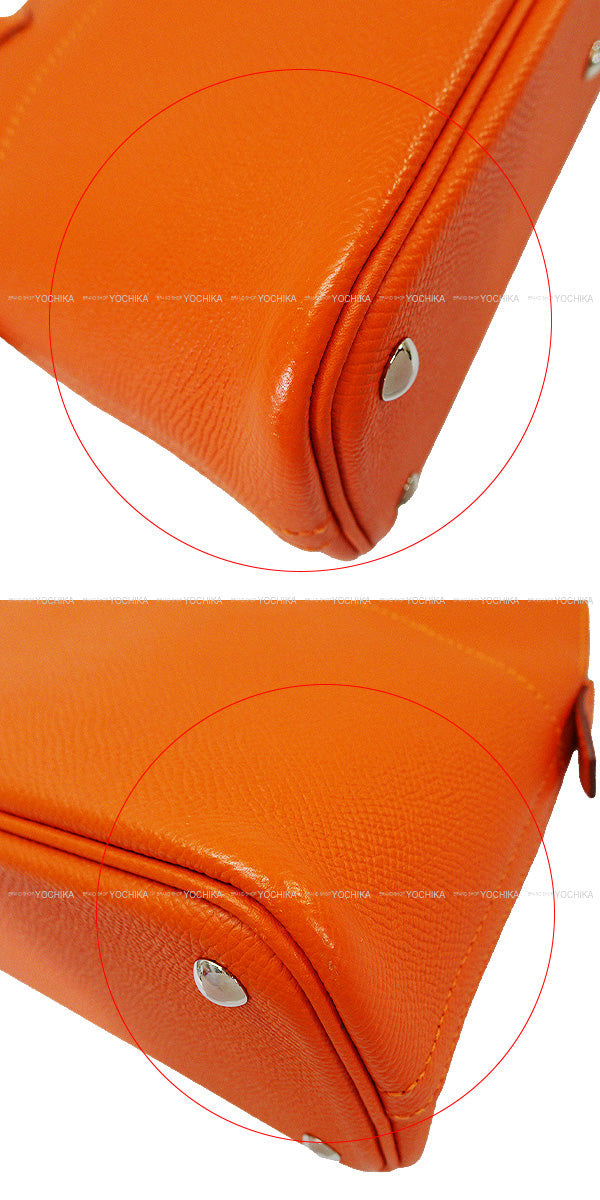 [Pre-loved] HERMES Shoulder bag Bolide27 Feu Orange Veau Epsom Silver HW Stamp X[LIKE NEW][Authentic]