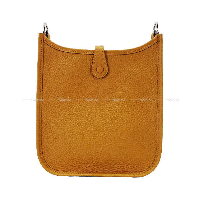 HERMES Shoulder bag Evelyne 16 TPM Sangles Zigzag Sesami/Noir (Black)/Blanc (White) Taurillon Clemence/Toile Silver HW Stamp U[EXCELLENT][Authentic]