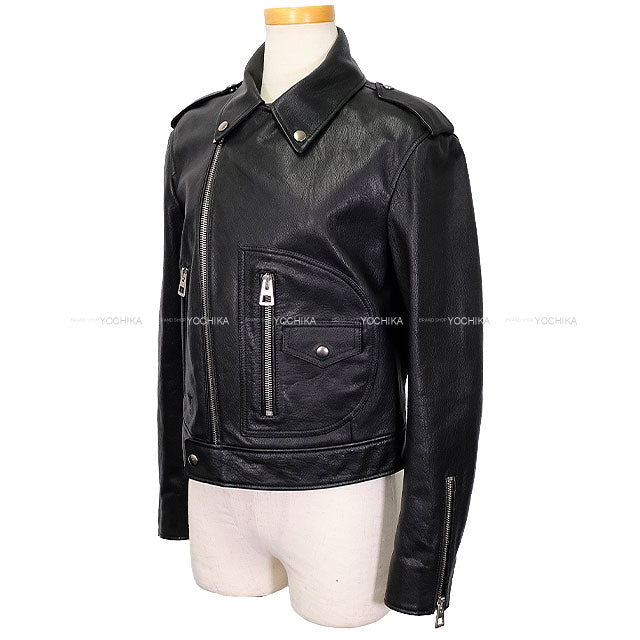 Dior Rider jacket Double Riders Noir (Black) Goatskin 34 Silver HW 845V02AL200[BRAND NEW][Authentic]