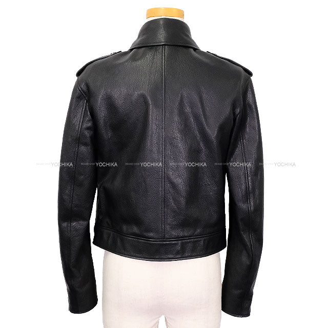Dior Rider jacket Double Riders Noir (Black) Goatskin 34 Silver HW 845V02AL200[BRAND NEW][Authentic]