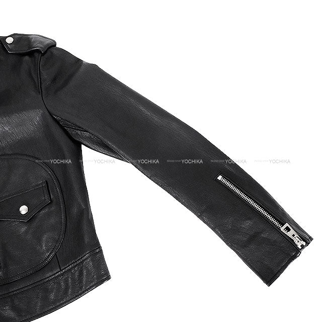 Dior Rider jacket Double Riders Noir (Black) Goatskin 34 Silver HW 845V02AL200[BRAND NEW][Authentic]