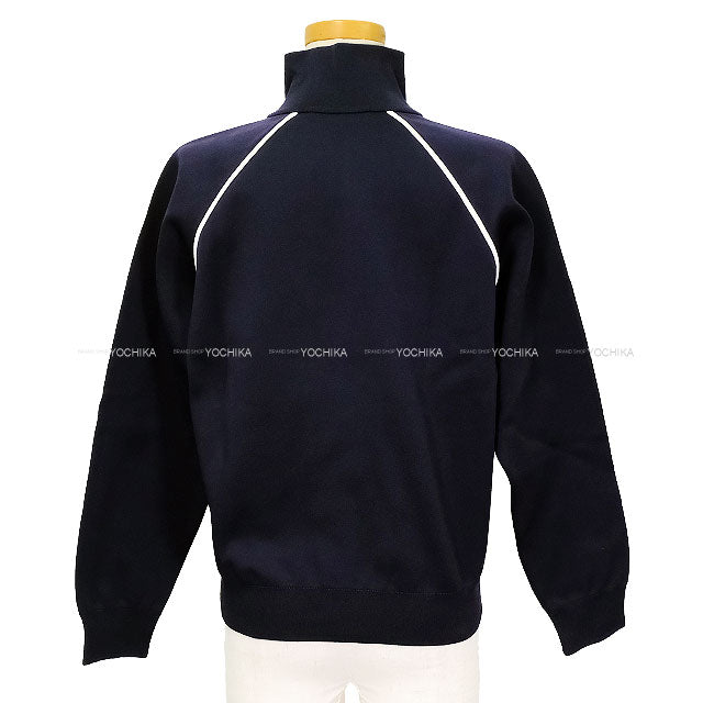 Miu Miu Hooded sweatshirt Technical zip-up sweat Navy Nyron #36 #36 MMF881 S000 1480[BRAND NEW][Authentic]