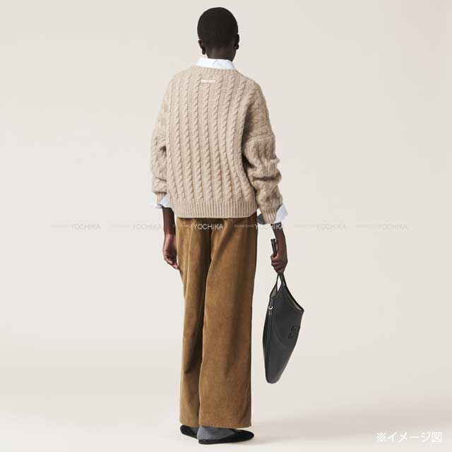 Miu Miu Pants Wide Garment Brown Cotton #36 MP1744 S000 14BD[BRAND NEW][Authentic]