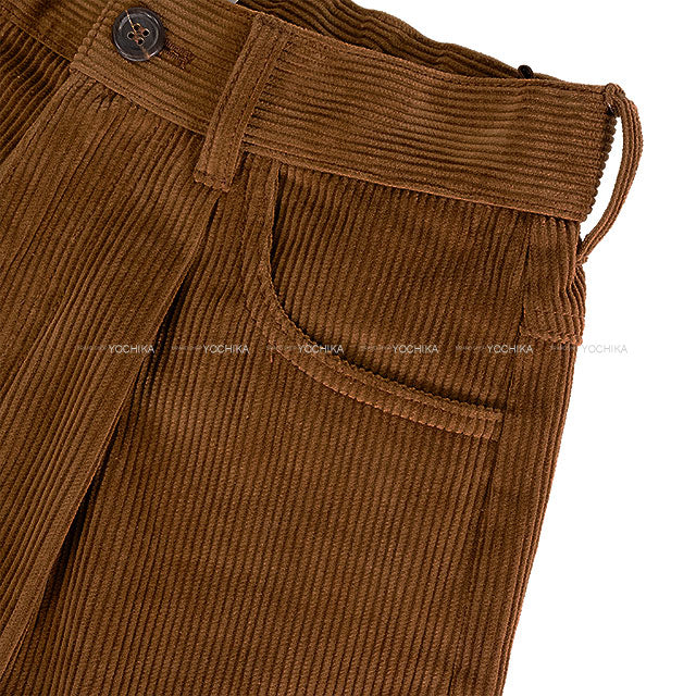 Miu Miu Pants Wide Garment Brown Cotton #36 MP1744 S000 14BD[BRAND NEW][Authentic]