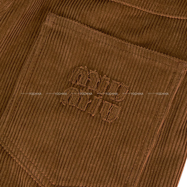 Miu Miu Pants Wide Garment Brown Cotton #36 MP1744 S000 14BD[BRAND NEW][Authentic]