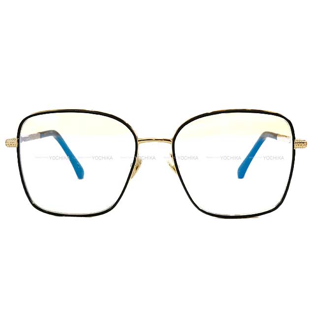 CHANEL eyeglasses Square Shape Blue Light Blocking Eyewear light gold Gold HW 2216JS[EXCELLENT][Authentic]