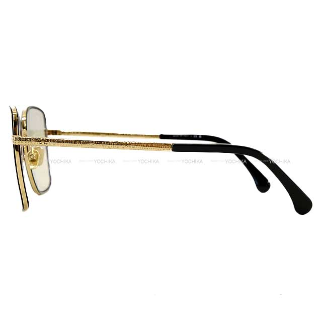 CHANEL eyeglasses Square Shape Blue Light Blocking Eyewear light gold Gold HW 2216JS[EXCELLENT][Authentic]