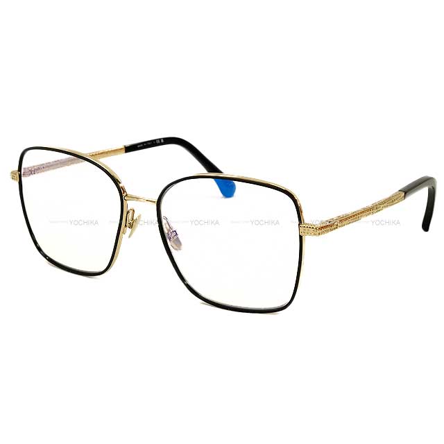 CHANEL eyeglasses Square Shape Blue Light Blocking Eyewear light gold Gold HW 2216JS[EXCELLENT][Authentic]