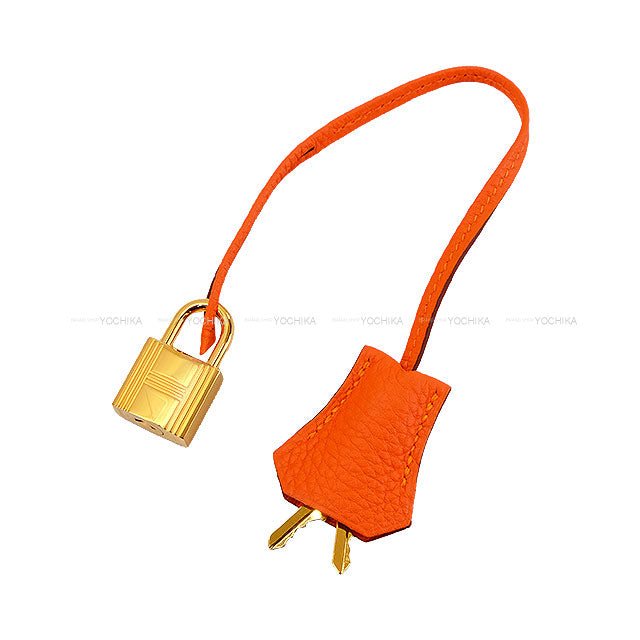 HERMES Handbag Birkin30 Orange Veau Togo Gold HW Stamp Y[EXCELLENT][Authentic]