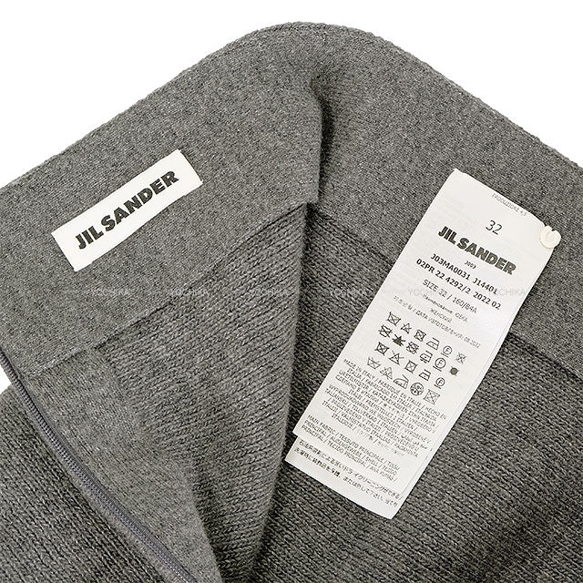 JIL SANDER skirt Flare Mini Grey Wool70% / Cashmere30% 32[BRAND NEW][Authentic]