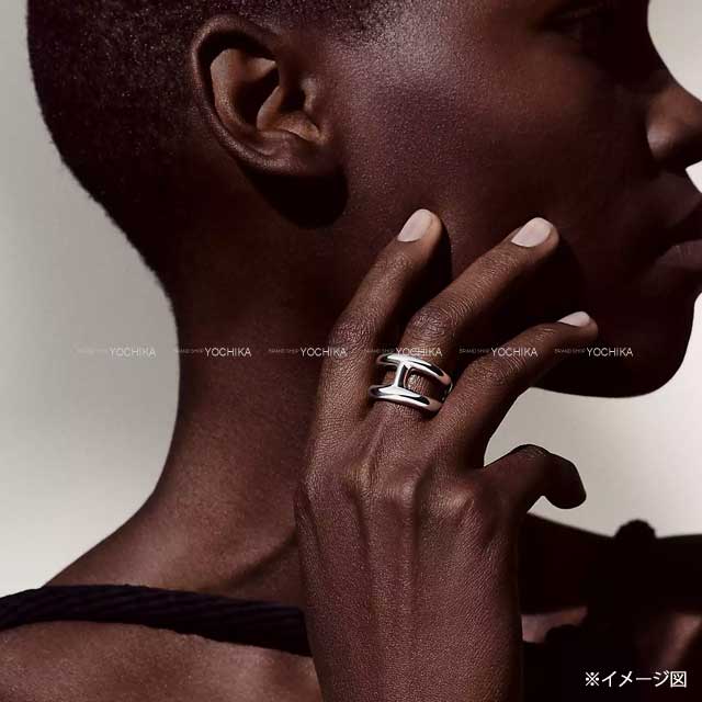 HERMES ring Osmose PM Silver Silver925 (SV925 Ag925) #53[BRAND NEW][Authentic]