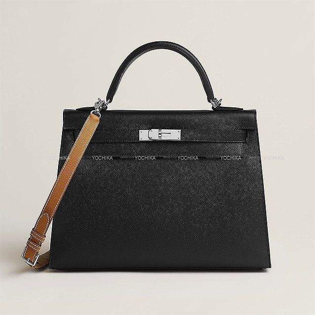 HERMES shoulder strap A Strap 20mm Gold Veau Epsom Silver HW Stamp W[BRAND NEW][Authentic]