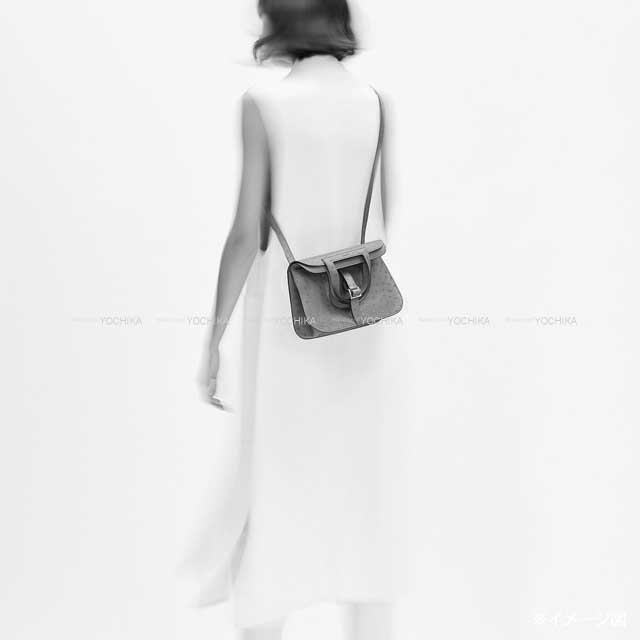 HERMES Shoulder bag Halzan 25 Gold Taurillon Clemence Gold HW Stamp W[BRAND NEW][Authentic]