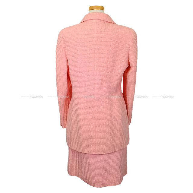 [Pre-loved] CHANEL setup Ladies Setup Tweed Coco mark 97c Clear button Pink Wool #40 Silver HW P08920[LIKE NEW][Authentic]