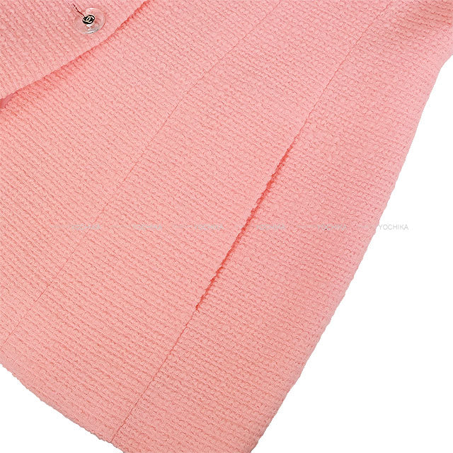 [Pre-loved] CHANEL setup Ladies Setup Tweed Coco mark 97c Clear button Pink Wool #40 Silver HW P08920[LIKE NEW][Authentic]
