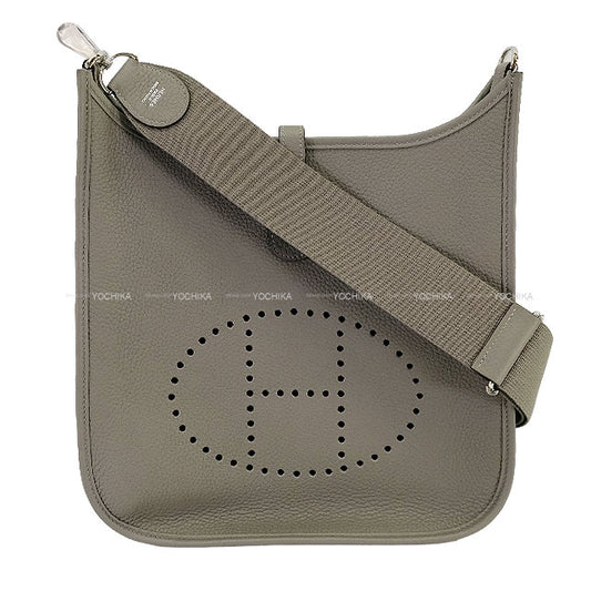 HERMES Shoulder bag Evelyne 29 PM Gris Meyer Taurillon Clemence Silver HW Stamp W[BRAND NEW][Authentic]