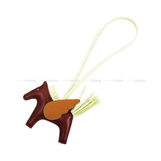 HERMES bag charm Rodeo Pegasus PM Rouge H/Jaune Milton/Gold Agneau Milo/Veau Swift Stamp K[BRAND NEW][Authentic]