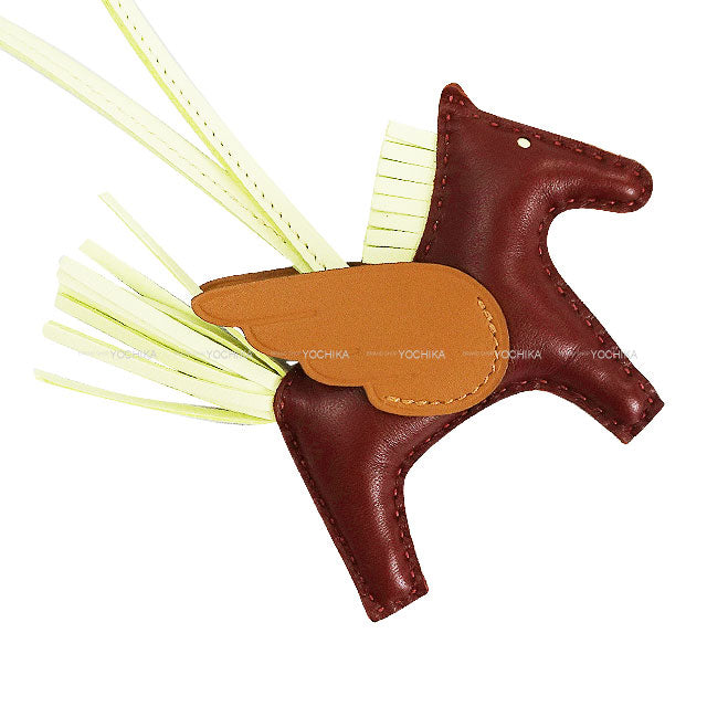 HERMES bag charm Rodeo Pegasus PM Rouge H/Jaune Milton/Gold Agneau Milo/Veau Swift Stamp K[BRAND NEW][Authentic]