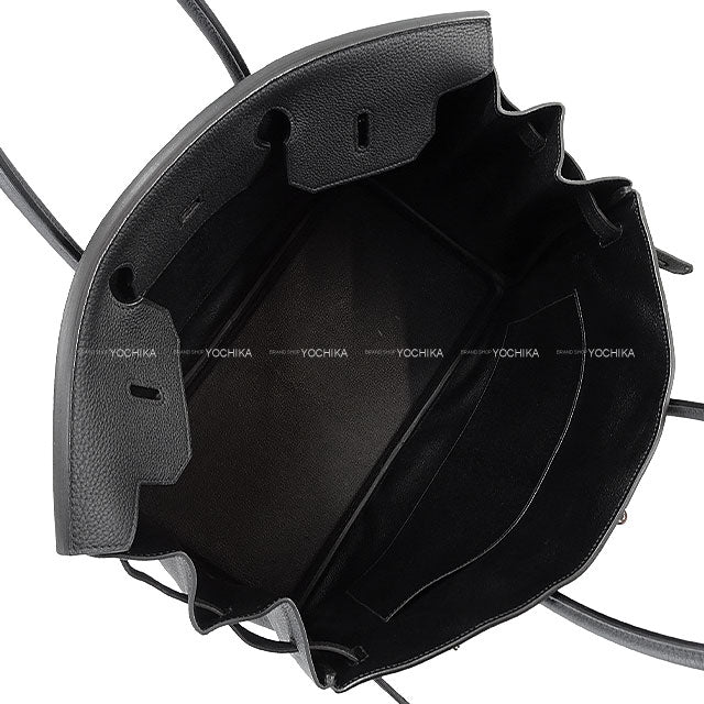 [Pre-loved] HERMES Handbag Birkin40 Bag Pillows Noir (Black) Veau Togo Silver HW Stamp D[LIKE NEW][Authentic]