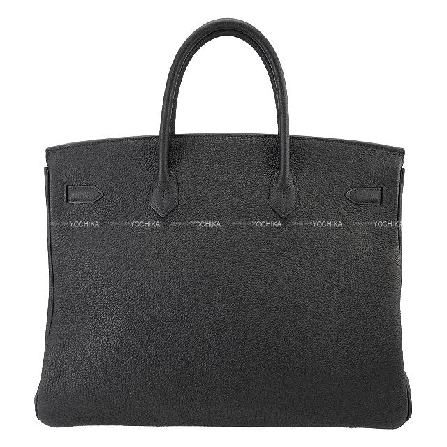 [Pre-loved] HERMES Handbag Birkin40 Bag Pillows Noir (Black) Veau Togo Silver HW Stamp D[LIKE NEW][Authentic]